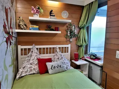 Ein Bett oder Betten in einem Zimmer der Unterkunft Funny Jungle Ferienwohnung im Hahnenklee (Harz)