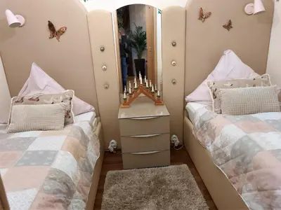 Ein Bett oder Betten in einem Zimmer der Unterkunft Funny Jungle Ferienwohnung im Hahnenklee (Harz)