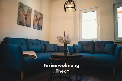 Ein Sitzbereich in der Unterkunft Stadtvilla Haug die exklusiven Ferienwohnungen im Harz