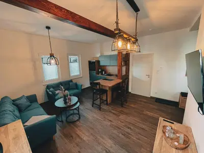 Ein Sitzbereich in der Unterkunft Stadtvilla Haug die exklusiven Ferienwohnungen im Harz