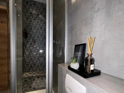 Ein Badezimmer in der Unterkunft Ferienhaus Harzglück