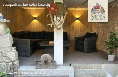 Ein Sitzbereich in der Unterkunft Apartments Unter Dem Schloß