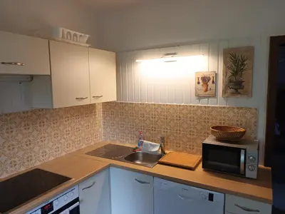 Küche/Küchenzeile in der Unterkunft Haus Hegemeister