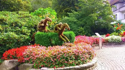Ein Garten an der Unterkunft FeWo Radau