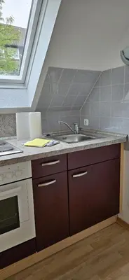 Küche/Küchenzeile in der Unterkunft Fewo Esche 2