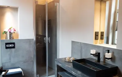 Ein Badezimmer in der Unterkunft StrandBerg's B&B Oma Ida