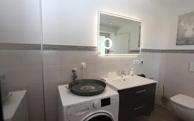 Ein Badezimmer in der Unterkunft Haus HarzHirsch
