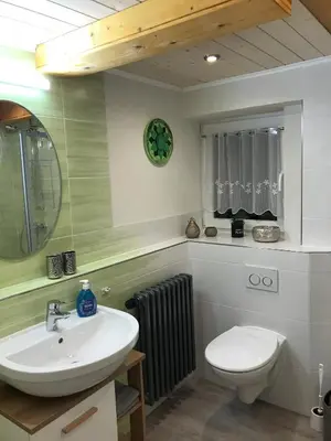 Ein Badezimmer in der Unterkunft Ferienwohnung - Haus Molle