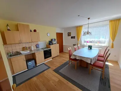 Küche/Küchenzeile in der Unterkunft Haus Bergfried SORGENFREI BUCHEN