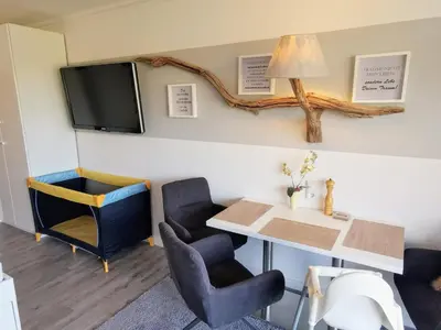 Ein Sitzbereich in der Unterkunft Hahnenklee mit Seeblick