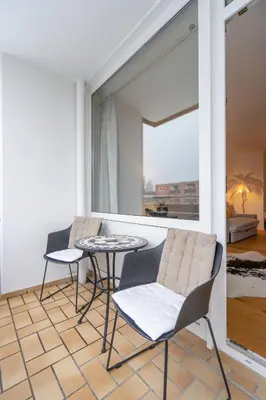 Ein Sitzbereich in der Unterkunft Bergwohnung