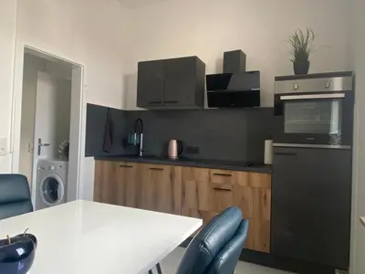 Küche/Küchenzeile in der Unterkunft Ferienwohnung Univers 3
