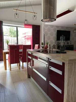 Küche/Küchenzeile in der Unterkunft Ferienhaus Nicole II, Barrierefrei, mit HIRO Lift