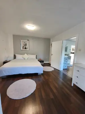 Ein Bett oder Betten in einem Zimmer der Unterkunft FeWo Goslar Harz