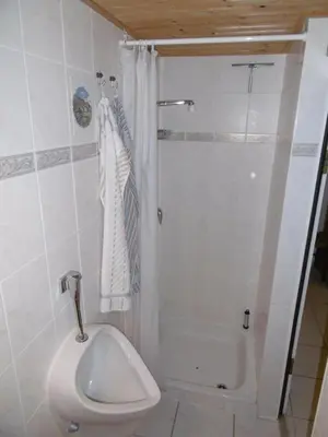 Ein Badezimmer in der Unterkunft Gartenwohnung Bodetalblick