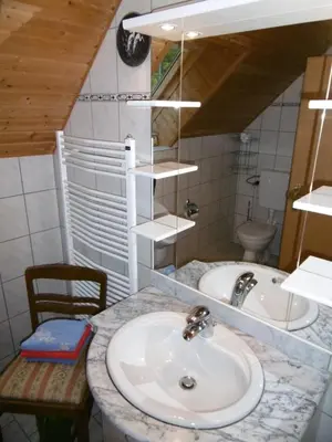 Ein Badezimmer in der Unterkunft Fewo Talblick
