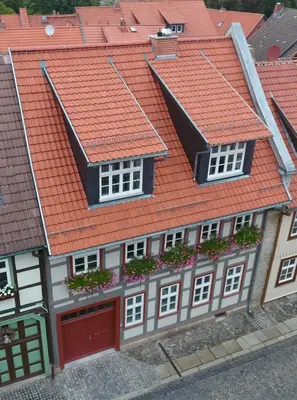 Das Gebäude in dem sich die Ferienwohnung befindet
