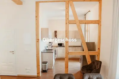 Küche/Küchenzeile in der Unterkunft Alte Münze Apartments