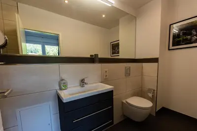 Ein Badezimmer in der Unterkunft Ferienwohnung am Steinbach 1