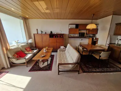Ein Sitzbereich in der Unterkunft Modern & Vintage Bocksbergblick Ferienpark Hahnenklee