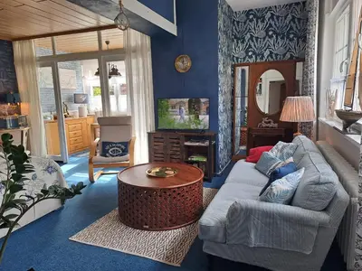 Ein Sitzbereich in der Unterkunft Sonniges Apartment Altenbrak