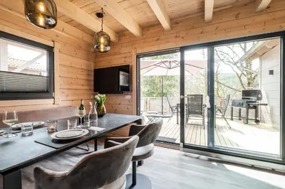TV/Unterhaltungsangebot in der Unterkunft Bergwaldchalets Wellness