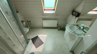 Ein Badezimmer in der Unterkunft Rummy's Ferienwohnung mit Garten