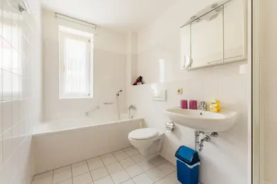 Ein Badezimmer in der Unterkunft Klippenblick