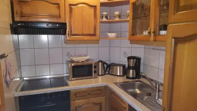 Küche/Küchenzeile in der Unterkunft Ferienwohnung An der Malzmühle