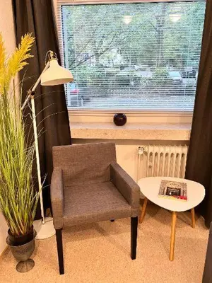 Ein Sitzbereich in der Unterkunft Residenz Goslarsche Straße