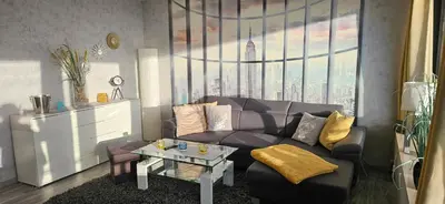 Ein Sitzbereich in der Unterkunft Manhattan 516 mit Schwimmbad