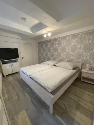 Ein Bett oder Betten in einem Zimmer der Unterkunft Apartment A6 Goslar am Marktplatz
