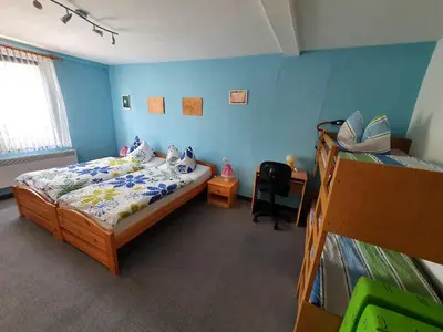 Ein Bett oder Betten in einem Zimmer der Unterkunft Ferienhaus Gundel Hohmann