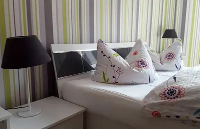 Ein Bett oder Betten in einem Zimmer der Unterkunft Ferienhaus Familie Knoll