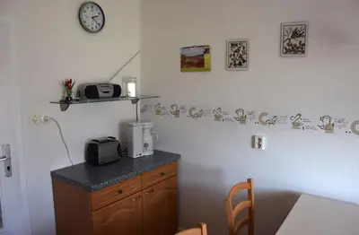 Küche/Küchenzeile in der Unterkunft Ferienwohnung 