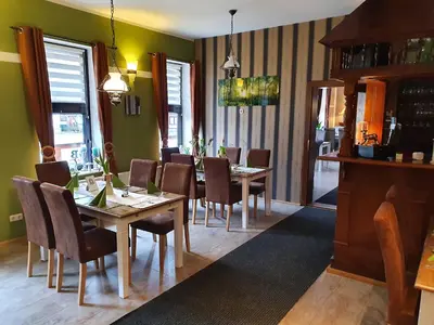 Ein Sitzbereich in der Unterkunft Gasthaus 