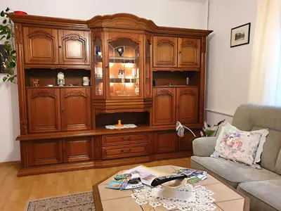 Ein Sitzbereich in der Unterkunft Ferienwohnung Walpurga