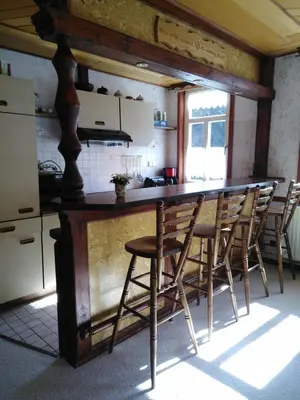 Küche/Küchenzeile in der Unterkunft Haus Bindseil - Ferienwohnung im OG, links