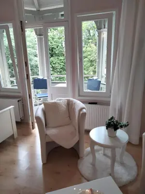 Ein Sitzbereich in der Unterkunft Ferienwohnung Benvenuto