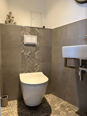 Ein Badezimmer in der Unterkunft TURM.blick