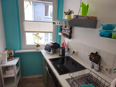 Küche/Küchenzeile in der Unterkunft Ferienwohnung Martina