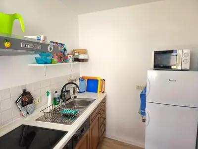 Küche/Küchenzeile in der Unterkunft Ferienwohnung Martina