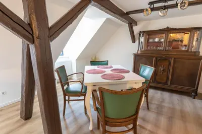 Ein Sitzbereich in der Unterkunft Hotel Alte Färberei