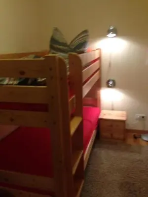 Ein Bett oder Betten in einem Zimmer der Unterkunft Ferienhaus 1 - a72651