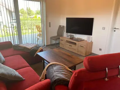 TV/Unterhaltungsangebot in der Unterkunft Blaues Ferienhaus Wernigerode