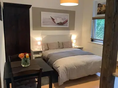 Ein Bett oder Betten in einem Zimmer der Unterkunft Ferienwohnung Casa Conti Goslar