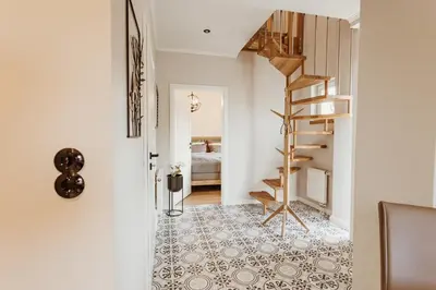 Ein Bett oder Betten in einem Zimmer der Unterkunft Waldchalet Am Steinberg FEWO