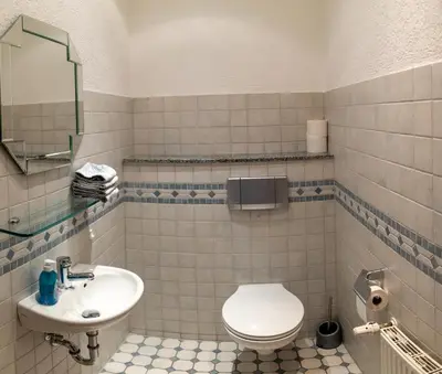 Ein Badezimmer in der Unterkunft Ferienwohnung Irene