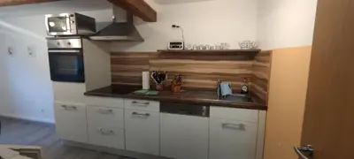 Küche/Küchenzeile in der Unterkunft Ferienwohnung in Timmenrode am Harz