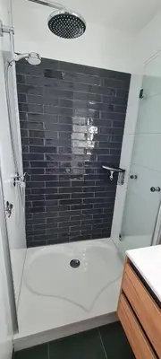 Ein Badezimmer in der Unterkunft Harz mit Herz, Infrarotsauna, E-Kamin, Herzdusche